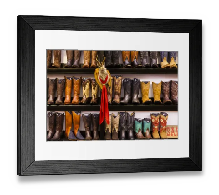 Framed Print : USA, Colorado, Aspen, Cowboy Boots, Kemo Sabe shop Framed Print : USA, Colorado, Aspen, Cowboy Boots, Kemo Sabe shop