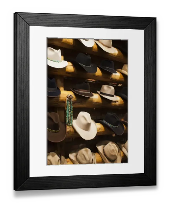 Framed Print : USA, Colorado, Aspen, Cowboy Hats, Kemo Sabe shop Framed Print : USA, Colorado, Aspen, Cowboy Hats, Kemo Sabe shop