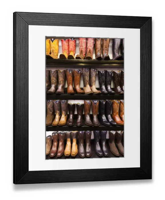 Framed Print : USA, Colorado, Aspen, Cowboy Boots, Kemo Sabe shop Framed Print : USA, Colorado, Aspen, Cowboy Boots, Kemo Sabe shop