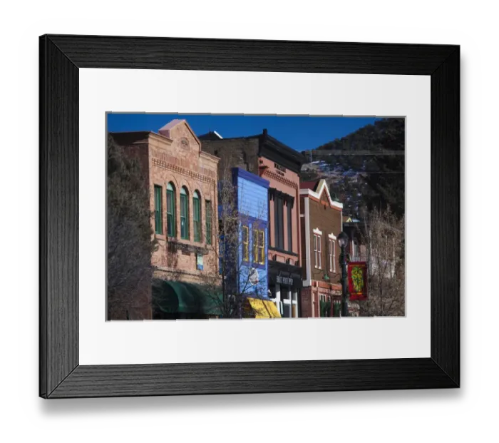Framed Print : USA, Colorado, Basalt, downtown buildings