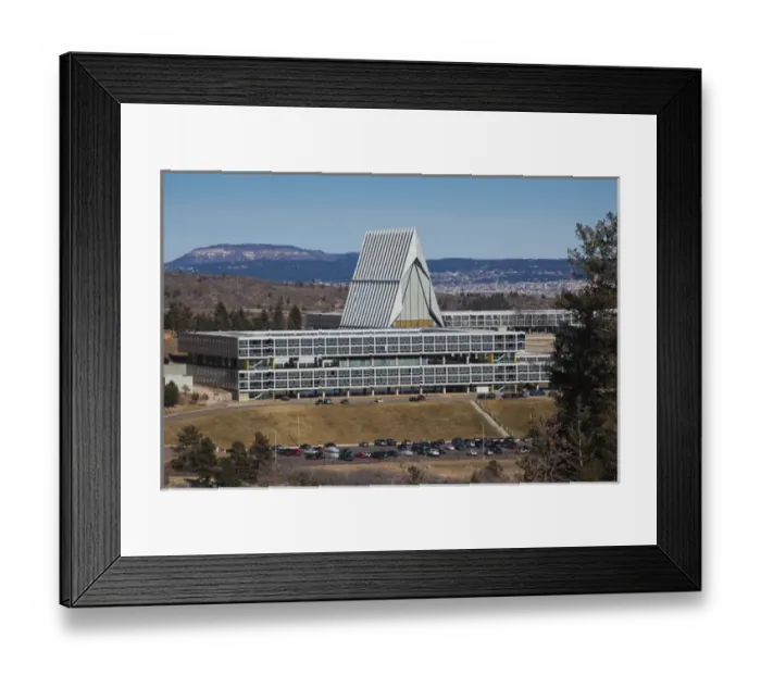 Framed Print : USA, Colorado, Colorado Springs, United States Air Force Academy, exterior Framed Print : USA, Colorado, Colorado Springs, United States Air Force Academy, exterior