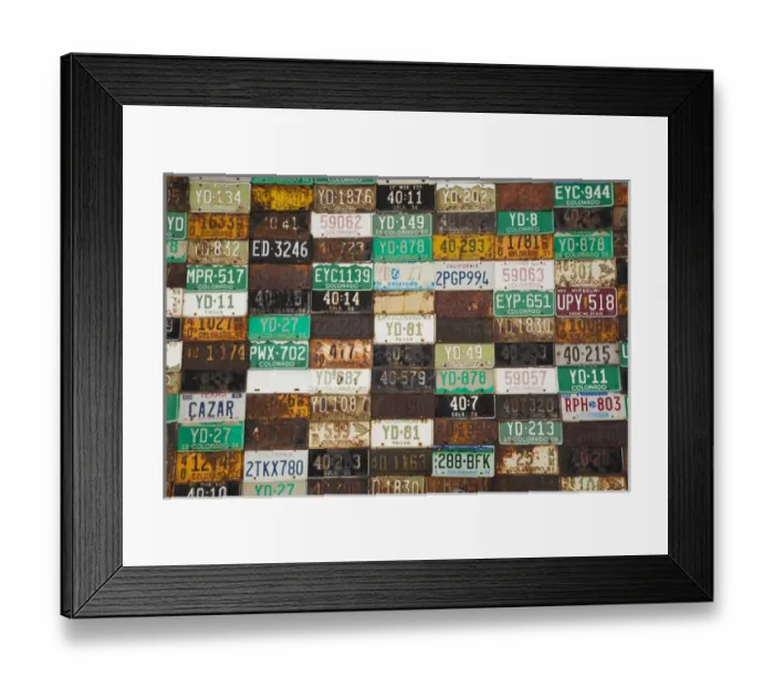 Framed Print : USA, Colorado, Crested Butte, building with license plate siding Framed Print : USA, Colorado, Crested Butte, building with license plate siding
