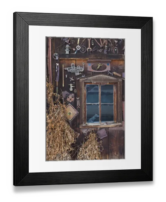 Framed Print : USA, Colorado, Crested Butte, house detail, winter Framed Print : USA, Colorado, Crested Butte, house detail, winter