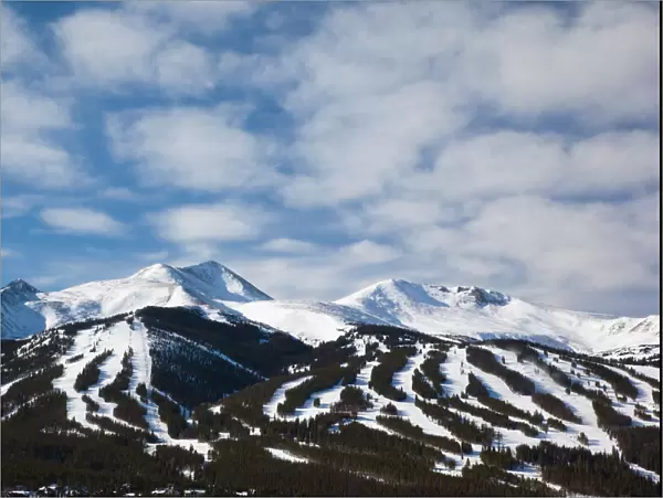 USA, Colorado, Breckenridge, view of the Ten Mile Mountain Range