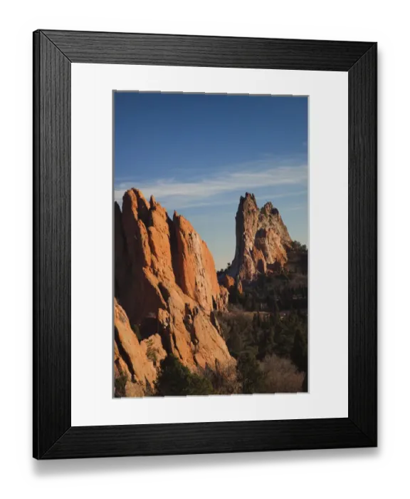 Framed Print : USA, Colorado, Colorado Springs, Garden of the Gods, rock formations at sunset Framed Print : USA, Colorado, Colorado Springs, Garden of the Gods, rock formations at sunset