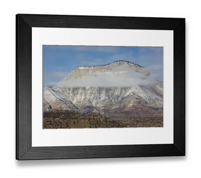 Framed Print : USA, Colorado, De Beque, winter mist along the Colorado River