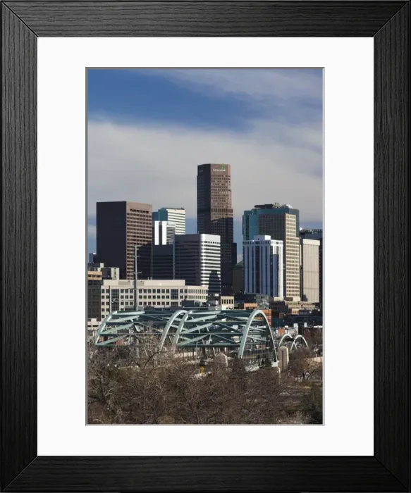 Framed Print : USA, Colorado, Denver, city view from the west, late afternoon