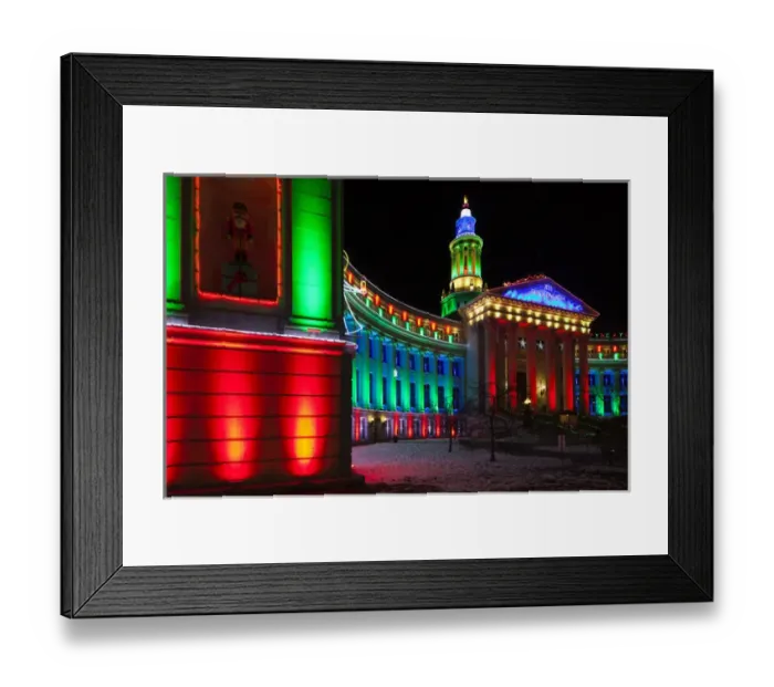 Framed Print : USA, Colorado, Denver, Denver City and Country Building with Christmas Lights Framed Print : USA, Colorado, Denver, Denver City and Country Building with Christmas Lights
