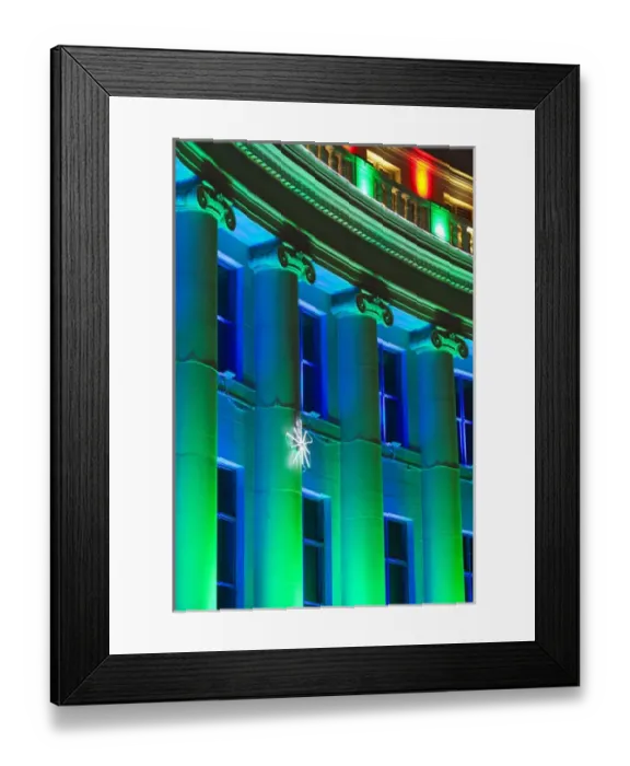 Framed Print : USA, Colorado, Denver, Denver City and Country Building with Christmas Lights