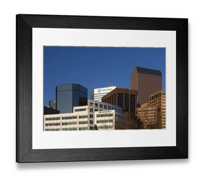 Framed Print : USA, Colorado, Denver, downtown from Civic Center Park