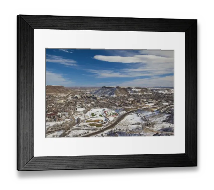 Framed Print : USA, Colorado, Golden, elevated city view from Lookout Mountain