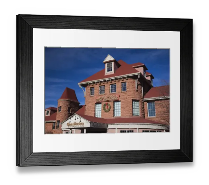 Framed Print : USA, Colorado, Glenwood Springs, Glenwood Hot Springs, building exterior