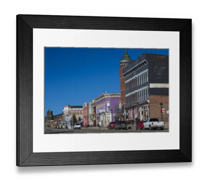 Framed Print : USA, Colorado, Leadville, downtown buildings