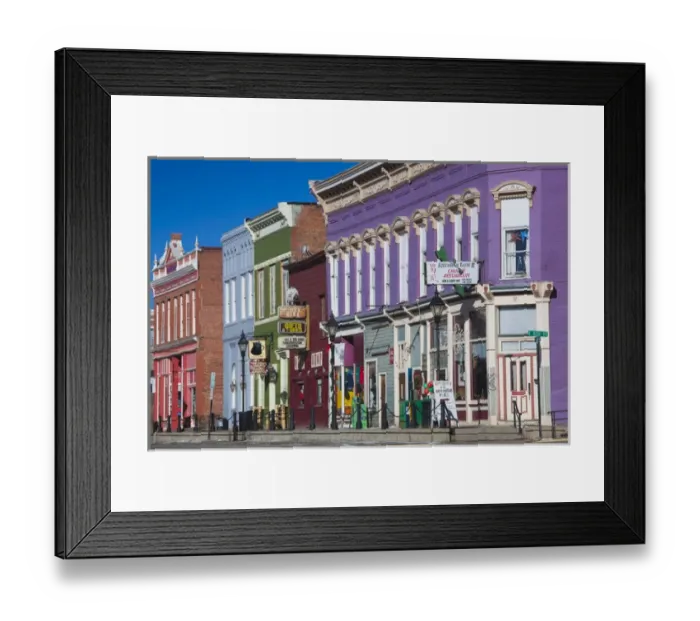 Framed Print : USA, Colorado, Leadville, downtown buildings