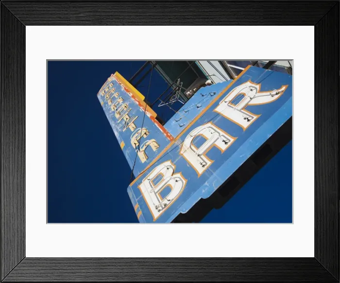 Framed Print : USA, Colorado, Leadville, sign for the Manhattan Bar Framed Print : USA, Colorado, Leadville, sign for the Manhattan Bar