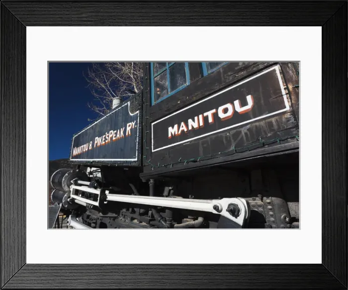 Framed Print : USA, Colorado, Manitou Springs, Manitou and Pikes Peak Railway locomotive Framed Print : USA, Colorado, Manitou Springs, Manitou and Pikes Peak Railway locomotive