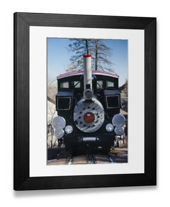 Framed Print : USA, Colorado, Manitou Springs, Pikes Peak Cog Railway, locomotive Framed Print : USA, Colorado, Manitou Springs, Pikes Peak Cog Railway, locomotive