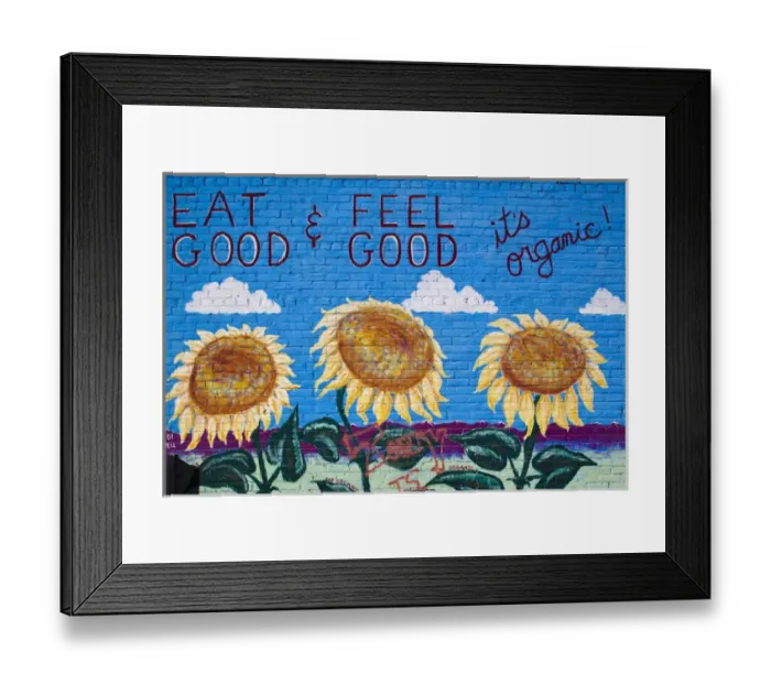 Framed Print : USA, Colorado, Salida, eat organic building mural Framed Print : USA, Colorado, Salida, eat organic building mural