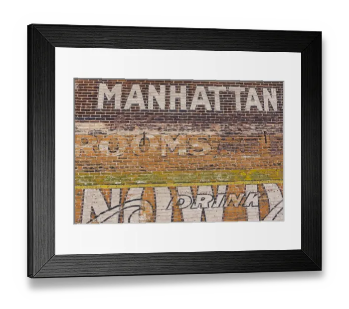 Framed Print : USA, Colorado, Salida, faded advertising murals