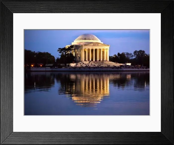 Framed Print : Jefferson Memorial and Tidal Basin in April with Reflection Framed Print : Jefferson Memorial and Tidal Basin in April with Reflection