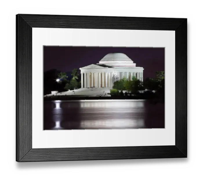 Framed Print : Jefferson Memorial and Tidal Basin in April with Reflection Framed Print : Jefferson Memorial and Tidal Basin in April with Reflection