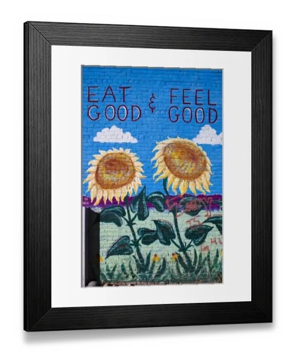 Framed Print : USA, Colorado, Salida, eat organic building mural Framed Print : USA, Colorado, Salida, eat organic building mural
