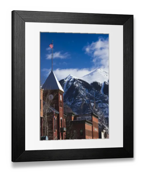 Framed Print : USA, Colorado, Telluride, Main Street buildings