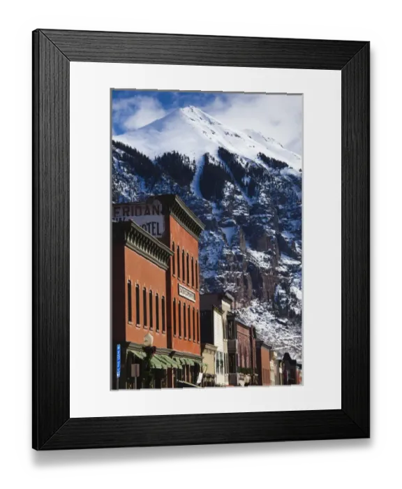 Framed Print : USA, Colorado, Telluride, Main Street buildings Framed Print : USA, Colorado, Telluride, Main Street buildings