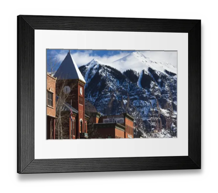 Framed Print : USA, Colorado, Telluride, Main Street buildings Framed Print : USA, Colorado, Telluride, Main Street buildings