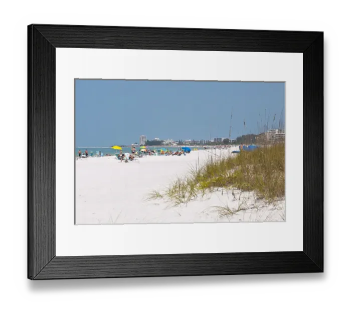 Framed Print : North America, USA, Florida, Sarasota, Crescent Beach, Siesta Key, People relaxing Framed Print : North America, USA, Florida, Sarasota, Crescent Beach, Siesta Key, People relaxing