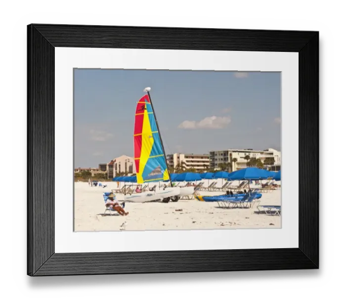 Framed Print : North America, USA, Florida, Sarasota, Crescent Beach, Siesta Key, People relaxing Framed Print : North America, USA, Florida, Sarasota, Crescent Beach, Siesta Key, People relaxing