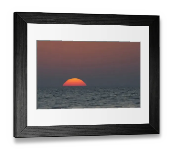 Framed Print : North America, USA, Florida, Sarasota, Crescent Beach, Siesta Key, Orange Partial