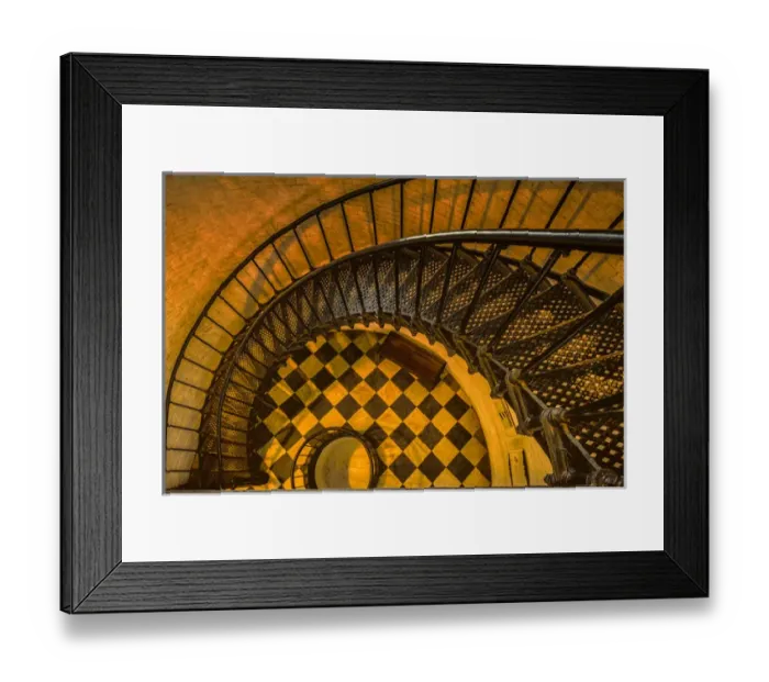 Framed Print : Interior spiral staircase of St. Augustine Lighthouse, St. Augustine, Florida Framed Print : Interior spiral staircase of St. Augustine Lighthouse, St. Augustine, Florida