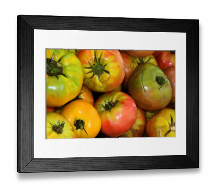 Framed Print : North America, USA, Georgia; Savannah; Organic tomatoes at a farmers market