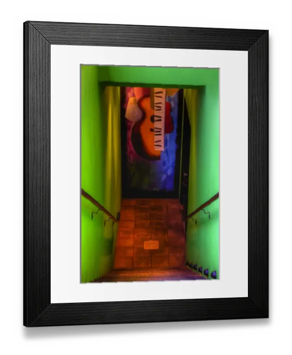 Framed Print : North America, USA, Georgia; Savannah; Painted musical mural at entrance to a restaurant Framed Print : North America, USA, Georgia; Savannah; Painted musical mural at entrance to a restaurant