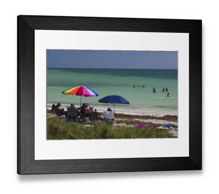 Framed Print : USA, Florida, Bahia Honda State Park. Visitors enjoy Sandspur Beach Framed Print : USA, Florida, Bahia Honda State Park. Visitors enjoy Sandspur Beach