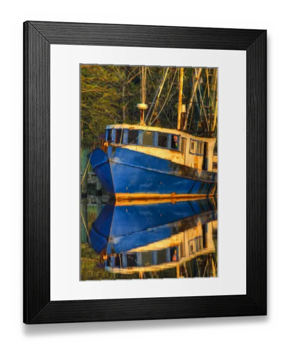 Framed Print : USA; North America; Florida; Apalachicola; Shrimp boat docked at harbor Framed Print : USA; North America; Florida; Apalachicola; Shrimp boat docked at harbor