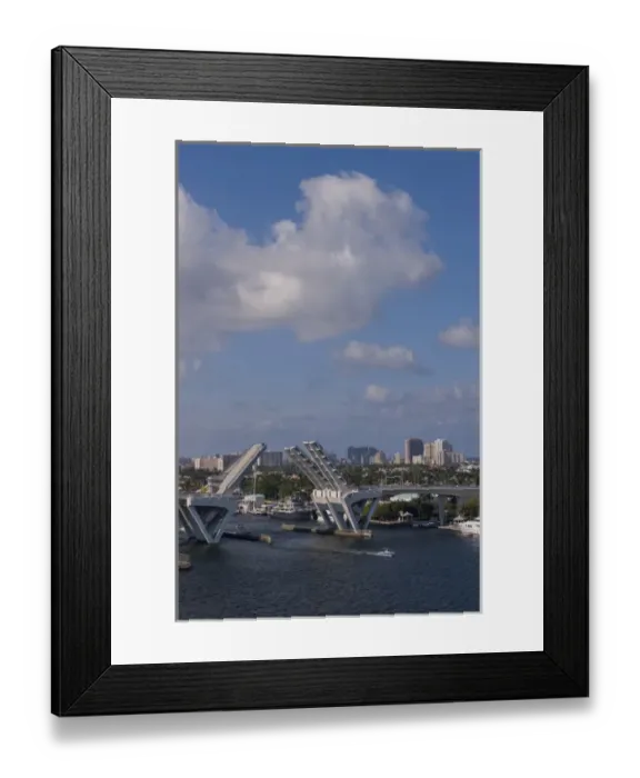 Framed Print : Fort Lauderdale, Port Everglades, Florida, USA, drawbridge, Intracoastal Framed Print : Fort Lauderdale, Port Everglades, Florida, USA, drawbridge, Intracoastal