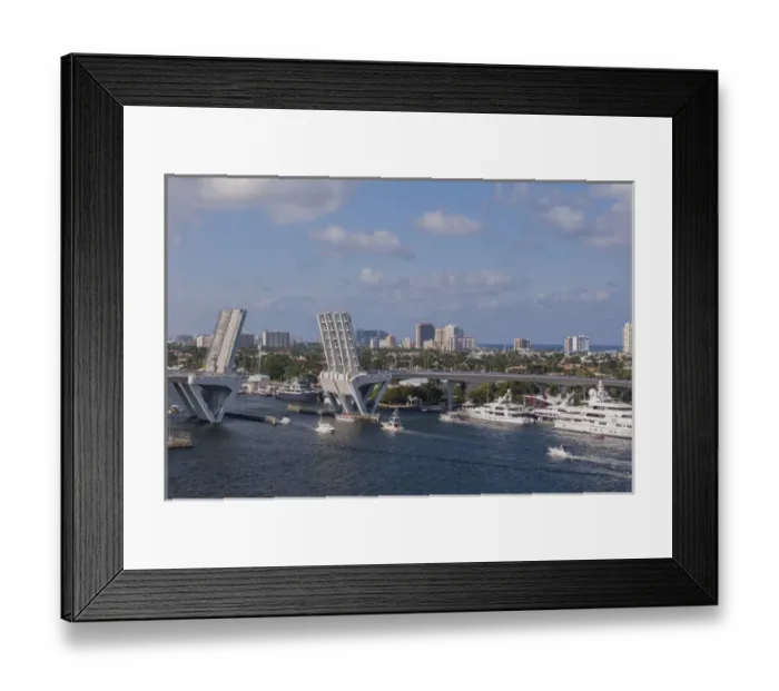Framed Print : Fort Lauderdale, Port Everglades, Florida, USA, drawbridge, Intracoastal Framed Print : Fort Lauderdale, Port Everglades, Florida, USA, drawbridge, Intracoastal