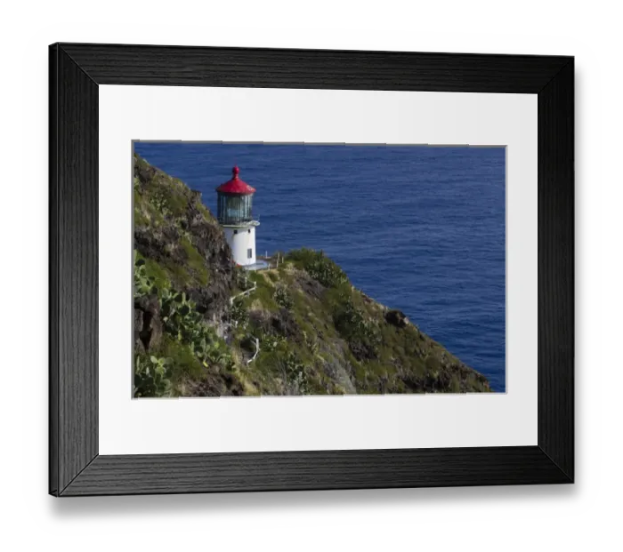 Framed Print : USA, Hawaii, Oahu, Waimanalo. U. S. Coast Guard Makapuu Point Light