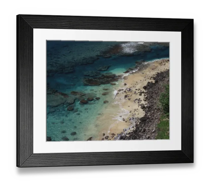 Framed Print : CTF-118. Hawaii, Kauai, Haena State Park, A view of the coral reef near Ke e Beach