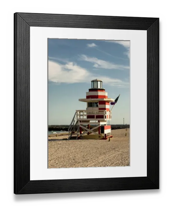 Framed Print : USA, Florida, Miami, South Beach. Lifeguard station on South Beach Framed Print : USA, Florida, Miami, South Beach. Lifeguard station on South Beach