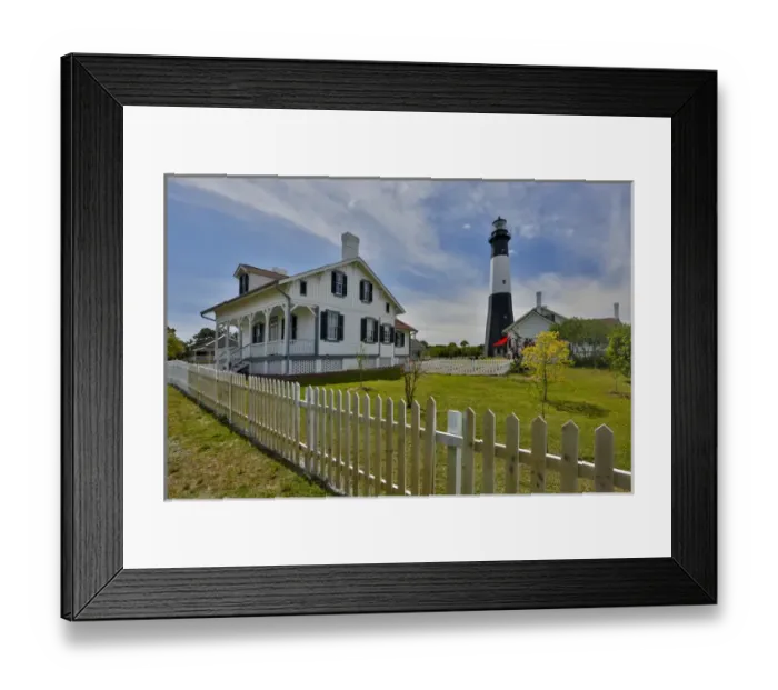 Framed Print : Tybee Island Lighthouse just to the east of Savannah, Georgia