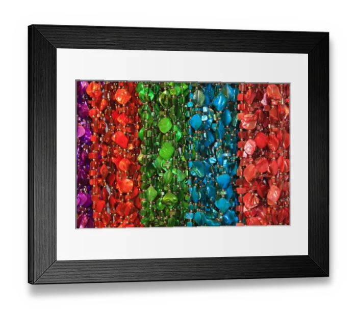 Framed Print : USA; North America; Georgia; Savannah; Strings of colorful costume beads Framed Print : USA; North America; Georgia; Savannah; Strings of colorful costume beads