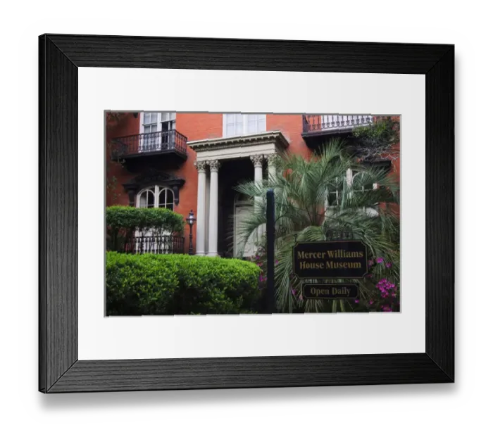 Framed Print : North America, USA, Georgia; Savannah; Mercer Williams House Museum in the spring