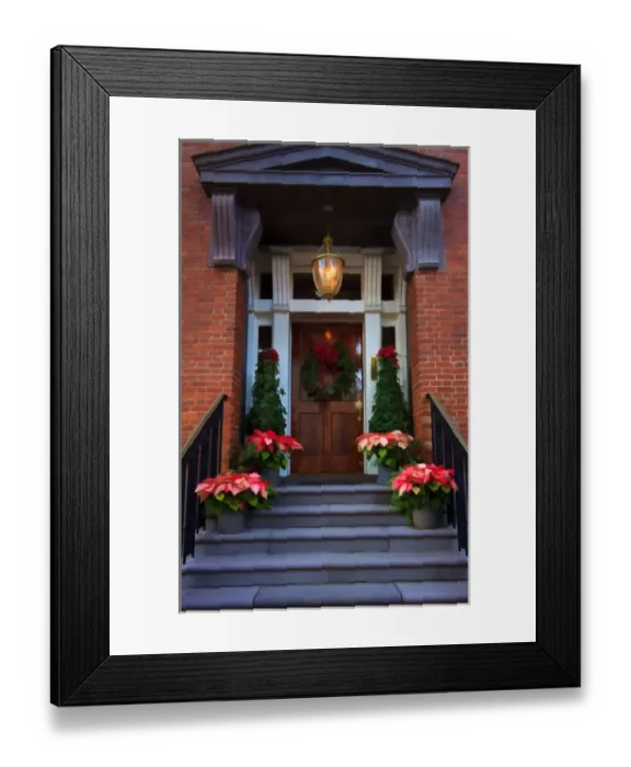 Framed Print : North America, USA, Georgia; Decorative Christmas entrance to home in the Historic Framed Print : North America, USA, Georgia; Decorative Christmas entrance to home in the Historic