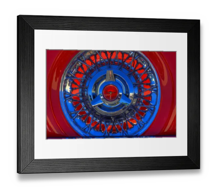 Framed Print : North America, USA, Georgia; Savannah; Decorative design on a red Thunderbird