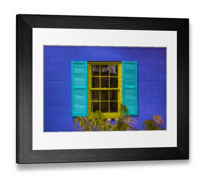 Framed Print : USA; North America; Georgia; Darien; Colorful window at Purple Pickle Reataurant Framed Print : USA; North America; Georgia; Darien; Colorful window at Purple Pickle Reataurant
