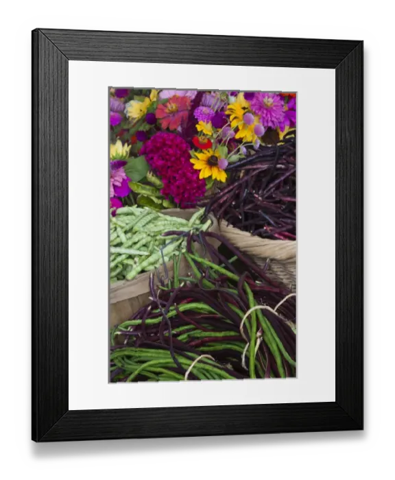 Framed Print : USA; North America; Georgia; Savannah; Flowers and vegetables at Farmers Market Framed Print : USA; North America; Georgia; Savannah; Flowers and vegetables at Farmers Market