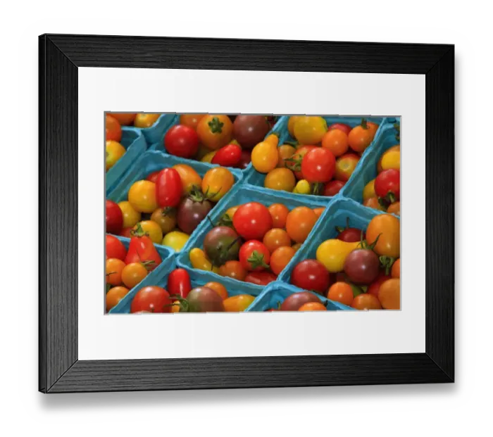 Framed Print : North America, USA, Georgia; Savannah; Cherry tomatoes at a farmers market